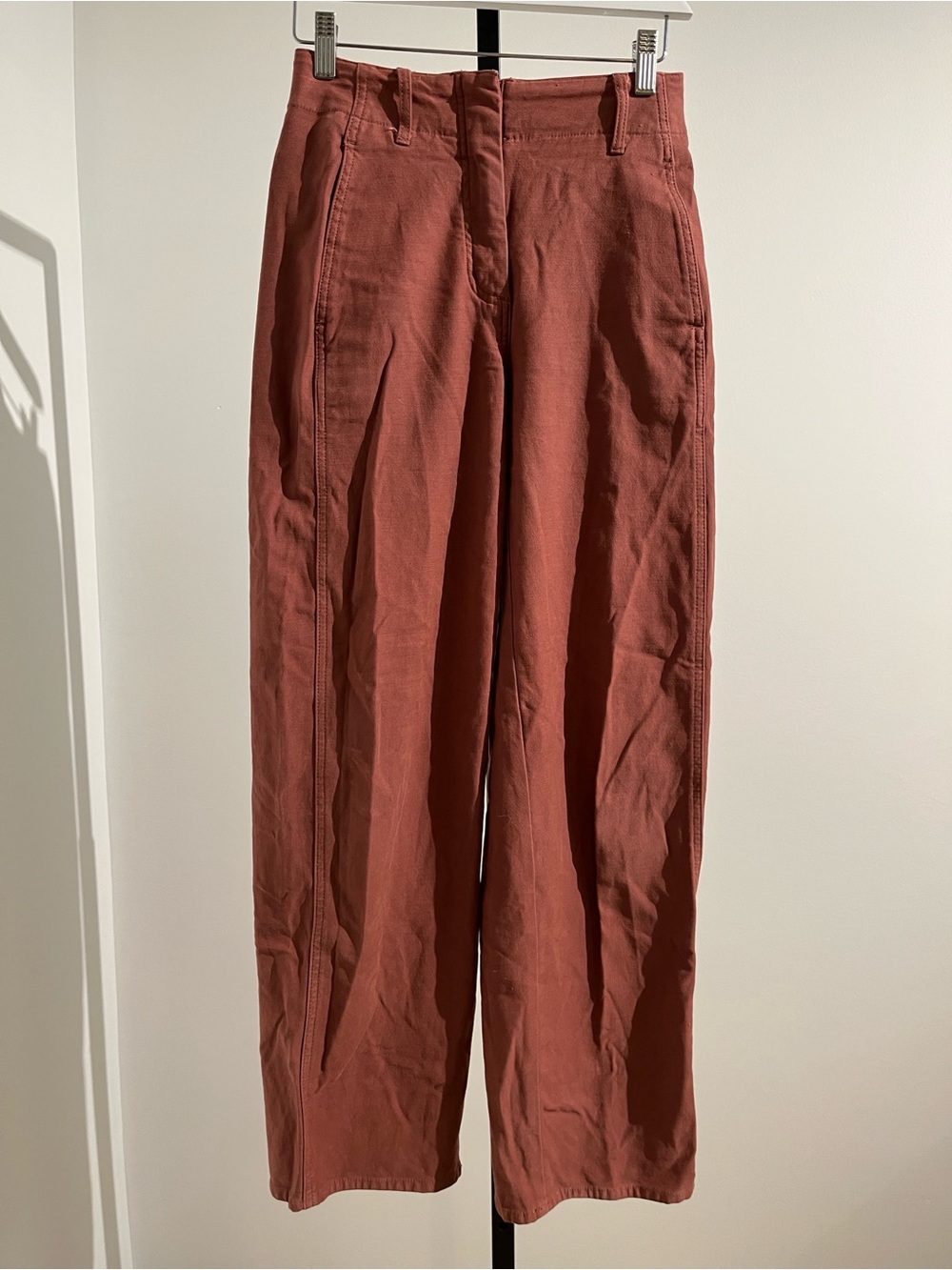 Wilfred Free Rust-Colored Wide Leg Pants